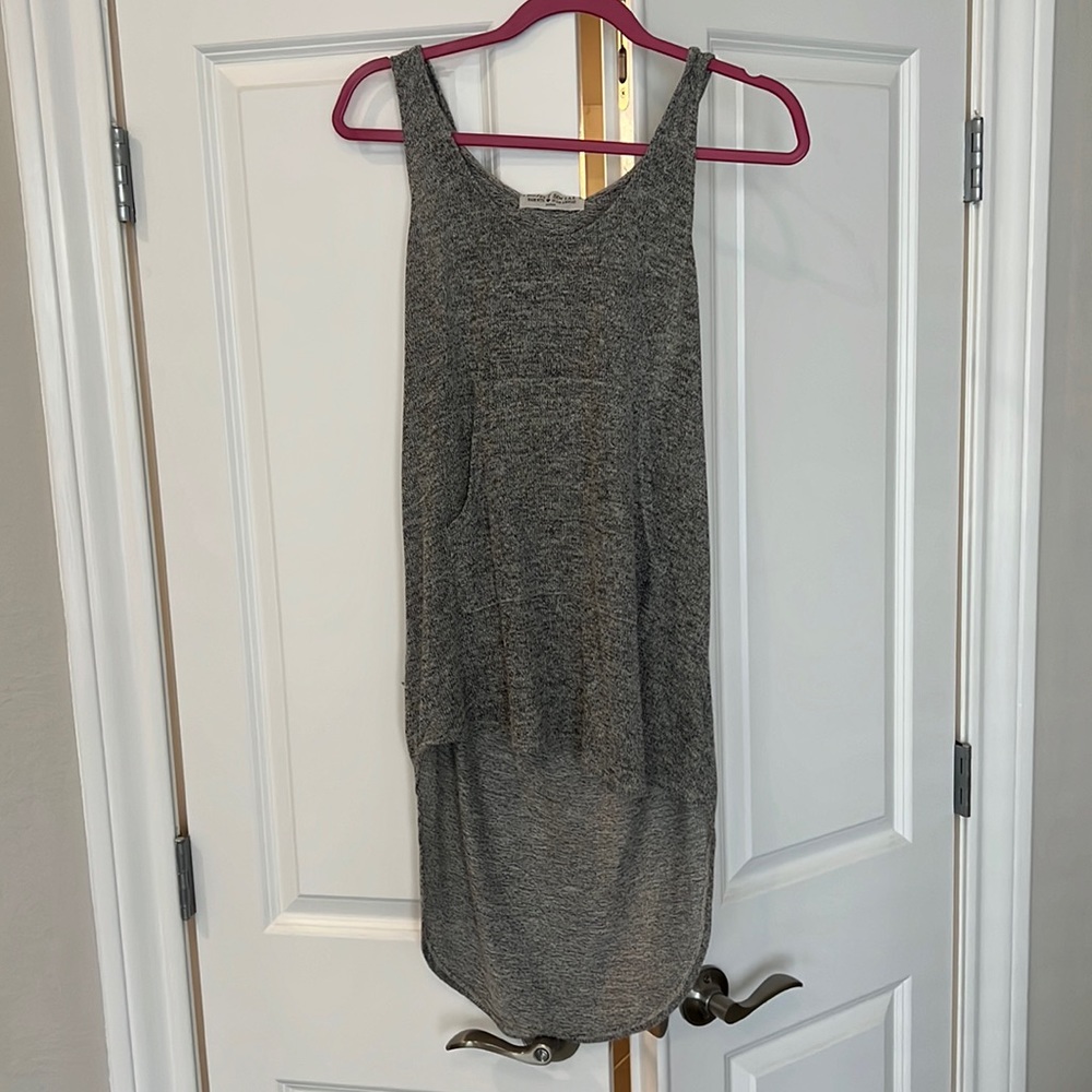 Sweater tank with hood
